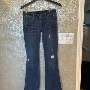 Hudson dark denim bootcut low rise  flare size 25